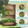 TOAOTBNBO Metal Raised Garden Bed with Trellis and Wheels, Metal Planter Box with Trellis, Garden Box for Climbing Plants, Flower - 3 of 4