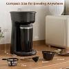 ZAFRO Coffee Maker, Mini Single Serve Coffee Maker Brewer Includes 14Oz, Thermal Travel Mug with Stainless Steel Interior, Reusable Filter, for Home - 4 of 4