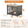 LAOTIES 43" Furniture Style Dog Crate,Indoor Wooden Dog Kennel End Table with Sliding Iron Door And Soft Cushion - 4 of 4