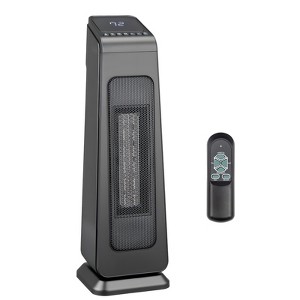 ROVSUN 23''H Electric Space Heater w/ Remote Control, Portable Tower Heater, 70° Oscillating, Adjustable Thermostat, Tip-over & Overheat Protection - 1 of 4