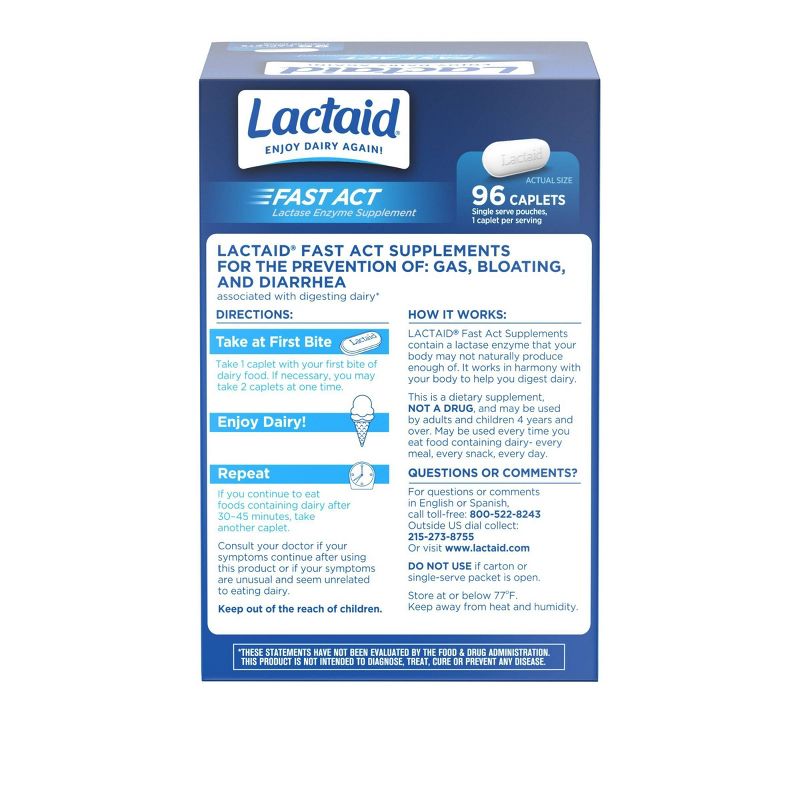 Lactaid Fast Act Caplet - 96ct, 3 of 9