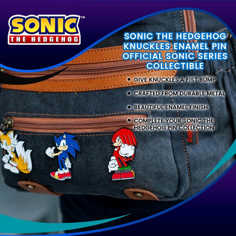 Just Funky Sonic The Hedgehog Knuckles Enamel Pin | Official Sonic Series Collectible, 4 of 5