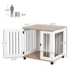 FURNIinspire Pet Crates And Houses Dog Crate Pet Cag Side Table, Pet House With Lockable Door For Medium Dogs, Multicolored, 23.5"*28.75"*26.75" - 3 of 4