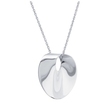 Women's Sterling Silver Twist Medallion Pendant Chain Necklace (18")