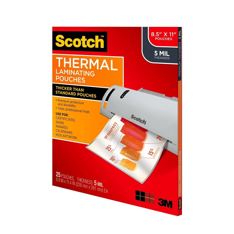 Scotch 25ct Thermal Laminating Pouches Letter Size 5mm, 3 of 18