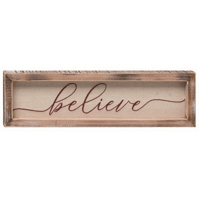 Transpac Wood Multicolor Christmas Framed Linen Wall Accent