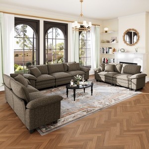 Captiva Designs Cloud Modular Sectional Sofa Set, 3-Piece 7-Seater Upholstered Couches for Living Room - 1 of 4