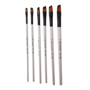 Unique Bargains for Acrylic Wooden Handle with Nylon Bristles Black White 6 Pcs - 1 of 3