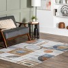 Nuloom Brodee Geometric 5x8 Machine Washable Indoor Area Rug for Living Room Bedroom Dining Room Kitchen, Beige/Ivory - 2 of 4