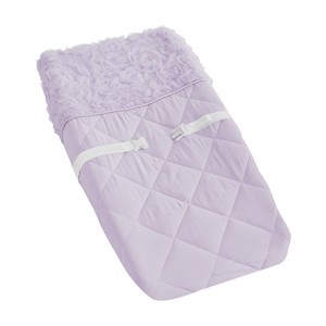 Sweet Jojo Designs Girl Changing Pad Cover Rose Collection Solid Purple - 1 of 4