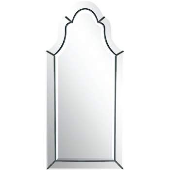 Uttermost Arched Top Vanity Accent Wall Mirror Modern Beveled Polished Mirrored Glass Frame 21" Wide for Bathroom Bedroom Home