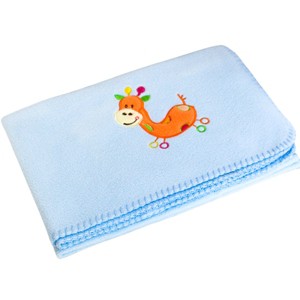 Slickblue Embroidered Coral Fleece Throw Blanket for Kids - Soft & Cozy, 29.5" x 39.4", Multiple Design & Color Options - 1 of 3