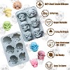 JDICTION Christmas Skull Silicone Mold 6-Cavity, Baking Mold for Spooky Cookies, Chocolate, Candy, Cupcakes, Ice Cube, Party Decorations - 3 of 4