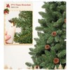 ZACHVO 5ft Unlit Christmas Tree with 614 Branches, 29 Pinecones, Metal Stand, Flame-Retardant PVC, Easy 3-Section Assembly, 30 inches Base - 4 of 4