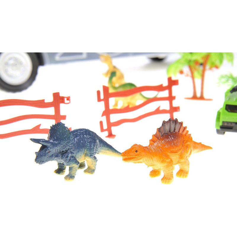 Link Worldwide Ready! Set! Play! 22" Transport Carrier Truck, Toy Includes Dinosaurs, Cars, And Helicopter, 5 of 16
