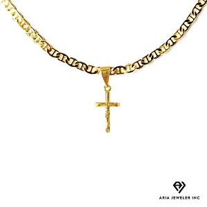 Aria Jeweler Chain with Small Gold Crucifix - 1 of 2