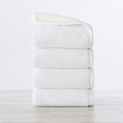 Sweet Kids 2-piece White Turkish Cotton Bath and Hand Towel Set