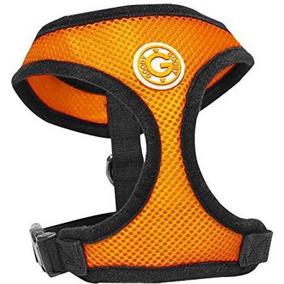 Gooby Soft Breathable Mesh Dog Harness for Small Pets, Large, Orange