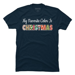 Men's Design By Humans My Favorite Color Is Christmas By c3gdesigns T-Shirt - 1 of 4