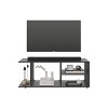 CAVINAS Simple Design TV Stand with 4 Open Shelves and Cable Management Media Console Entertainment Center - 3 of 4