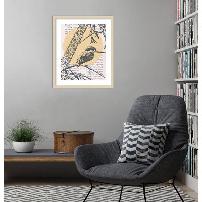 Tweet Tweet II Natural Framed Abstract Bird Print