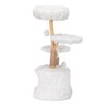 VisioGear Modern Cat Tree, Natural Branch Cat Tower, Cat Condo, Indoor Cat Furniture, Kitten Cat Gift, White, 34.06"*17.72"*41.73" - 4 of 4