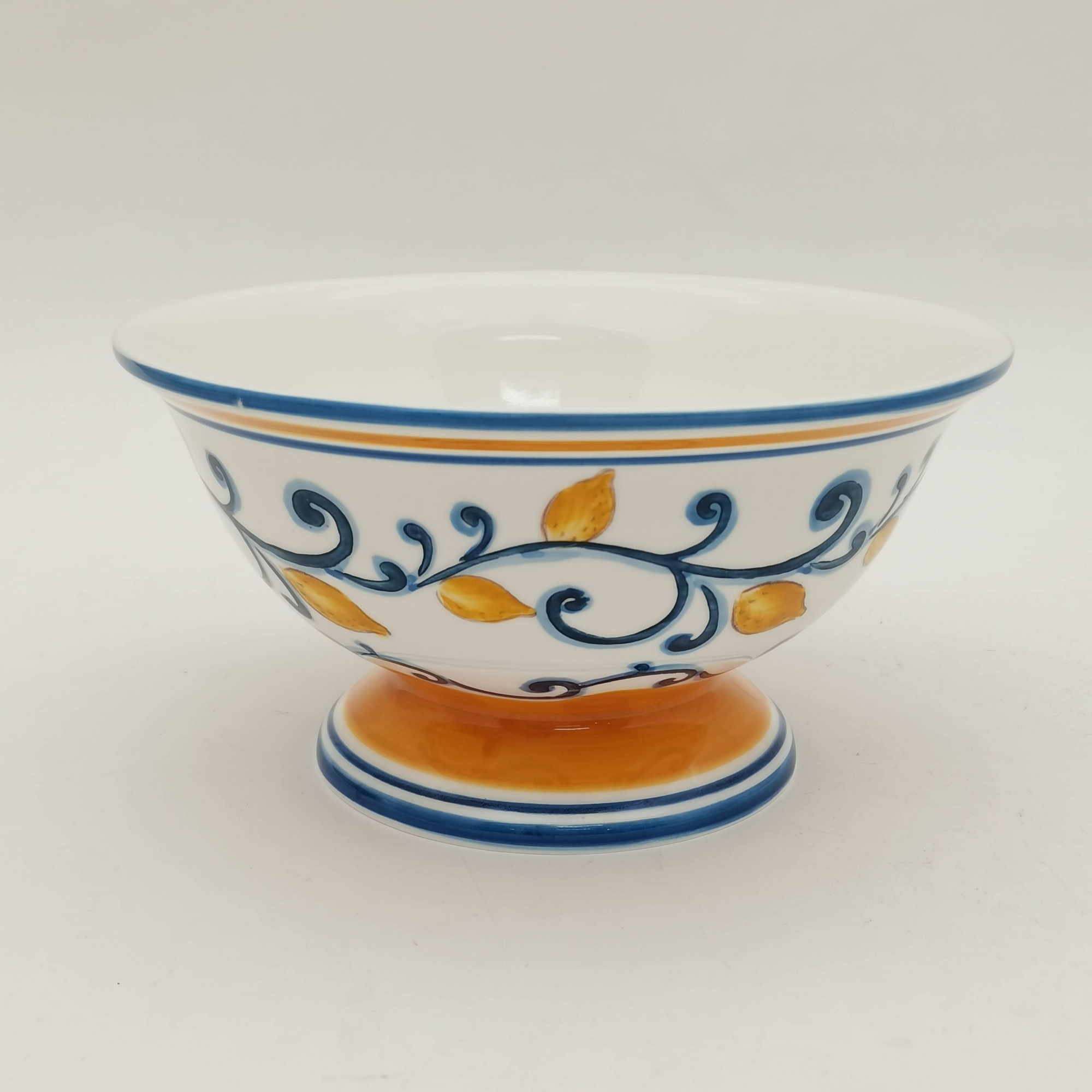 Muchoise Ceramic Decorative Bowl White/Blue
