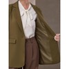 INSPIRE CHIC Women's One Button Notched Lapel Long Sleeve Full Lined Flap Pocket Semi Formal Suit Jacket Blazer - 4 of 4