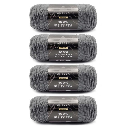 Bernat Super Value True Gray Yarn 3 Pack Of 198g/7oz Acrylic 4 Medium  (worsted) - 426 Yards Knitting/crochet : Target