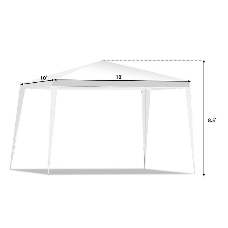 Costway 10'x10' Outdoor Heavy duty Pavilion Cater Events Outdoor Party Wedding Tent White, 2 of 9