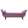 Christopher Knight Home Zyrel Mid-Century Modern Velvet Upholstered Button Tufted Bench with 2 Pillows - 2 of 4