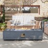 UPHA 56" Rectangular Outdoor Magnesium Oxide Fire Pit Table with Gas Tank Cover, Dark Gray - 3 of 4