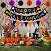 Happy Halloween Banner Paper Triangle Flag Bunting Circle Confetti Dots Hanging Garland Honeycomb Ball Swirl Streamers for Halloween Party Decorations - 3 of 3