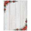 Pipilo Press 100 Sheets Christmas Stationery Paper for Writing Letters, Invitations, Poinsettia, 8.5x11 in - 4 of 4
