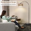 Arc Floor Lamp with Remote Control, Dimmable LED Floor Lamp with 3 Color Temperature, Standing Tall Pole Lamp for Living Room Bedroom,Gold - 4 of 4