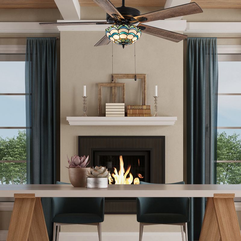 52&#34; Suki 5 Blade Remote Controlled Lighted Ceiling Fan - River of Goods, 4 of 15