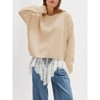 Women's V Neck Sweaters Long Sleeve Oversized Loose Pullover Ribbed Knit Sweater Tops - 2 of 4