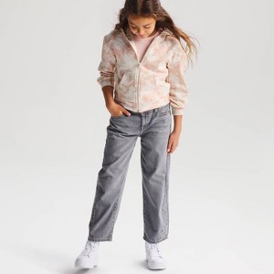 Girls' Fleece Hoodie Zip-Up Sweatshirt - Cat & Jack™ Cream XL Plus