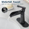 LunaLulinlk Sink faucet with countertop, bathroom faucet for sink, single hole single handle faucet - 3 of 4