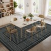 Checkered Washable Area Rugs Modern Floor Mats with Non-Slip Backing - 3 of 4