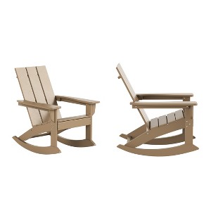 WestinTrends  Modern Adirondack Outdoor Rocking Chair (Set of 2) - 1 of 2
