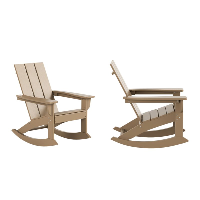WestinTrends  Modern Adirondack Outdoor Rocking Chair (Set of 2), 1 of 3