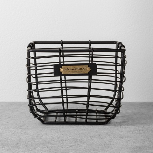 Small Wire Storage Basket Black - Hearth & Hand™ with Magnolia
