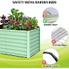 1-Pack Thick Galvanized Raised Bed - Home Use with Safety Edge & Gloves - Rust-Proof Large Open Base Planter for Veggies/Flowers - 4 of 4