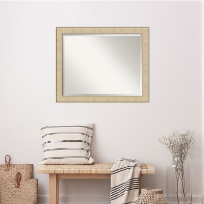 Classic Honey Silver Rectangular Wall Mirror with Polystyrene Frame