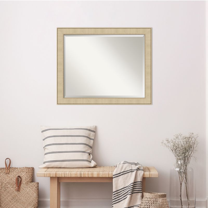 Amanti Art Classic Honey Silver Beveled Framed Wall Mirror, 5 of 11