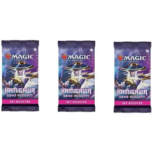 Magic The Gathering 3 Packs Magic: The Gathering Set Booster Pack Lot MTG Kamigawa Neon Dynasty - 1 of 3