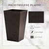 Gulches Set of 3 Tall Planters with Drainage Hole, Outdoor Flower Pots, Indoor Planters for Porch, Front Door, Entryway, Patio and Deck, Brown - 4 of 4