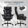 Kumasinova Ergonomic Office Chair with Footrest,Leather Gaming Chair with Adjustable Lumbar Support,Reclining Chair for Home Office,Study Room,Black - 2 of 4