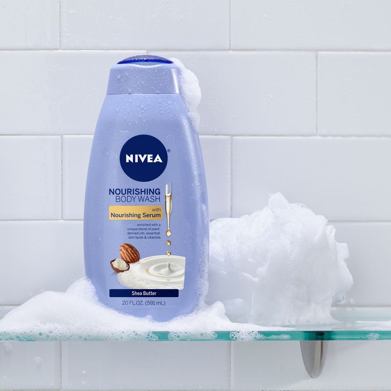Nivea Shea Butter Nourishing Body Wash for Dry Skin - 20 fl oz, 3 of 8